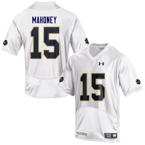 Notre Dame Fighting Irish Men's John Mahoney #15 White Under Armour Authentic Stitched College NCAA Football Jersey ANQ7699GF